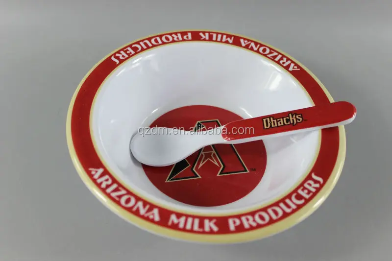 6.5 inch melamine breakfast bowl + spoon oatmeal bowl dinner bowl set