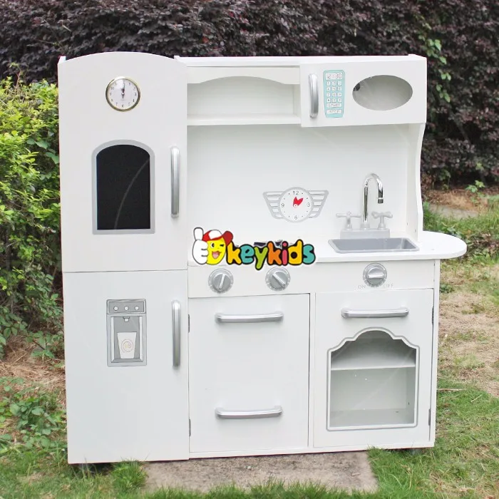 Wholesale Big White Wooden Kids Play Kitchen Set For Preschoolers W10c214 - Buy Play Kitchen Set