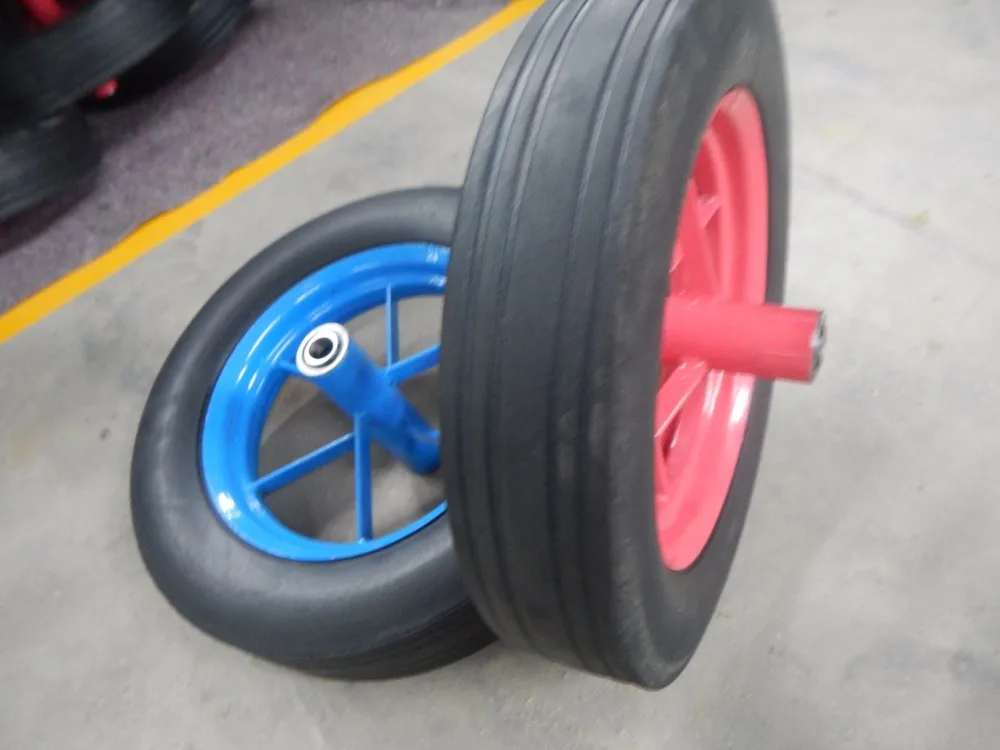 china wheel barrow solid rubber wheels 16inch