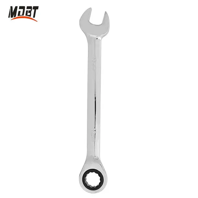 8 llave combinada de cabeza fija con trinquete m/étrico Llave de carraca 13 mm llave m/étrica de trinquete de cabeza flexible con extremo abierto y herramienta de anillo