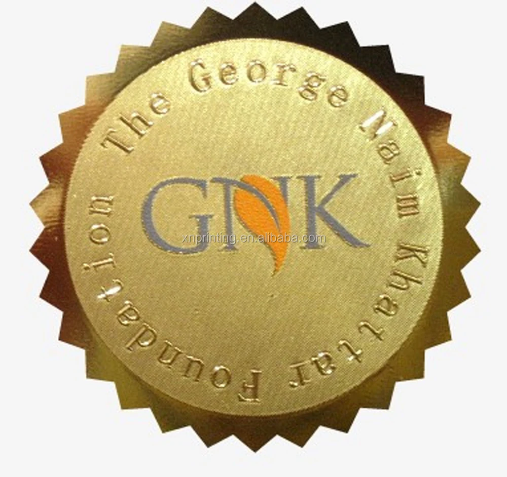 Cheap Custom Individual Gold Embossed Stickers Buy Gold Embossed