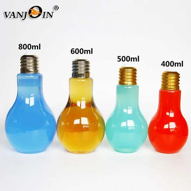 Led Drink Bulb Bottle 400ml Light Bulb Shaped Cup For Cold Press ...