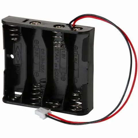 6v 4 Aa 4aaa Plastic Battery Holder With Cover Switch / Lead Wire ...