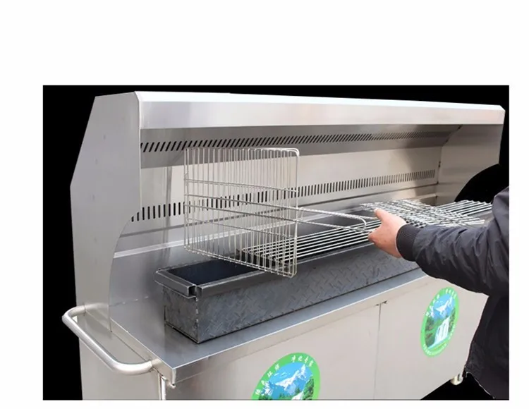 Stainless Steel Automatic Barbecue Grill Machine/smokefree Charcoal