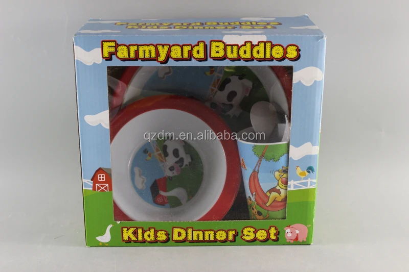 5PCS Melamine children dinnerware set Tableware set