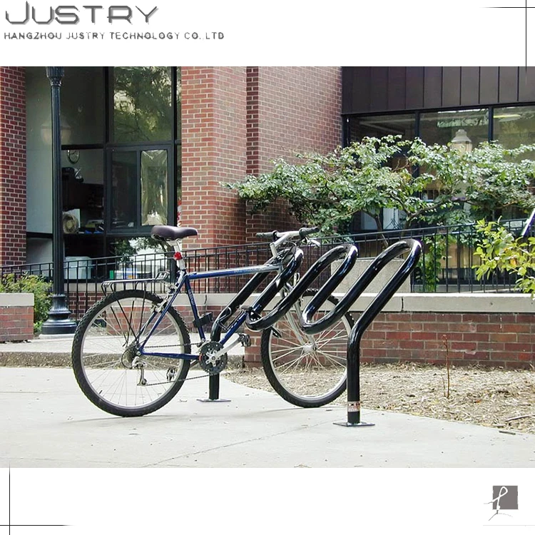 3 Bike Racks Commercial Best Stainless Steel Hi Roller Floor Bike Front