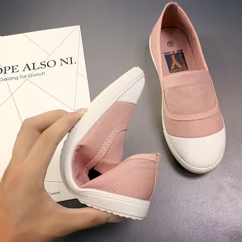 Simple Canvas Shoes Sneakers Flat 