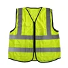 Fluorescent green reflective safety vest with pockets