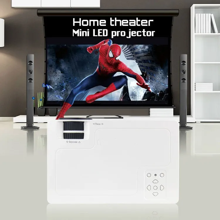 Portable led projector 1000 lumens mini hd 1080p projector for Kids home tv game