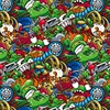 Wholesale 50cm width Hydrographic Printing film Active Worms GWR029
