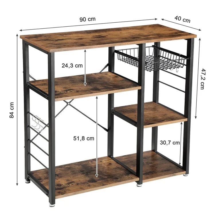 Wholesale Furniture Imports Kitchen Shelf Price Large Wrought Iron