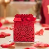 Wishmade Wholesale Wedding with Ribbon Red Silk Invitation Gift Paper Box Packaging Candy
