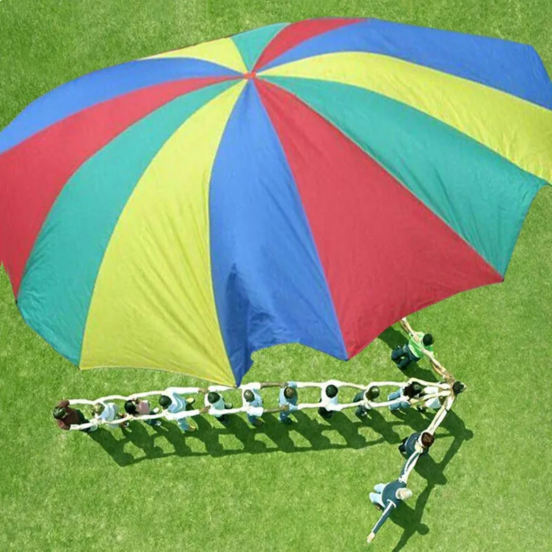 6cm Outdoor Rainbow Umbrella Nylon Fabric Game Umbrella For Kids