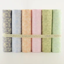 New arrivals 6PCS/lot floral designs 100%cotton fabric 45cmx45cm sewing tissus tilda baby dress home textile quilting patchwork