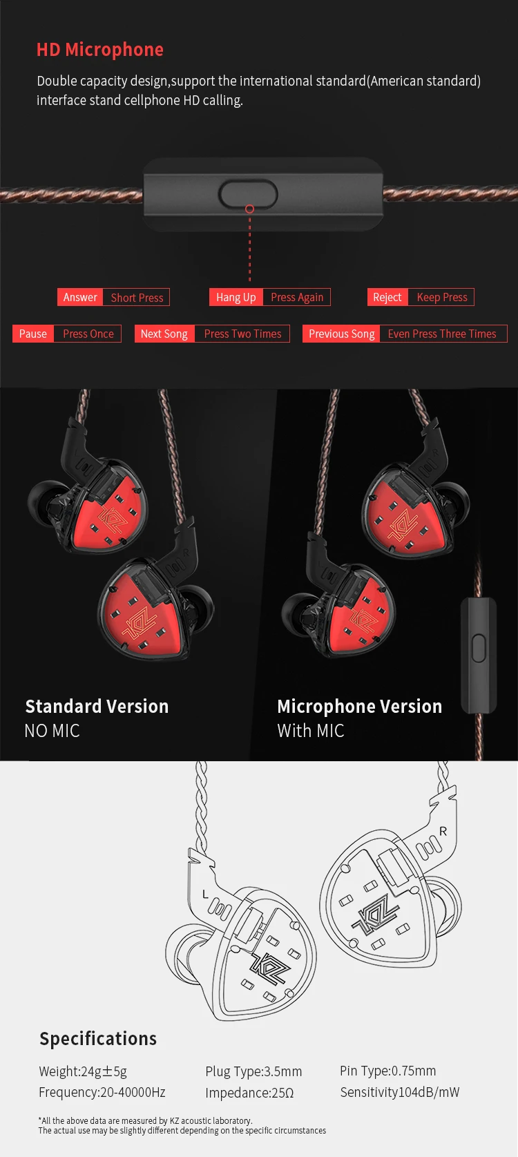 Kz es4 online earbuds