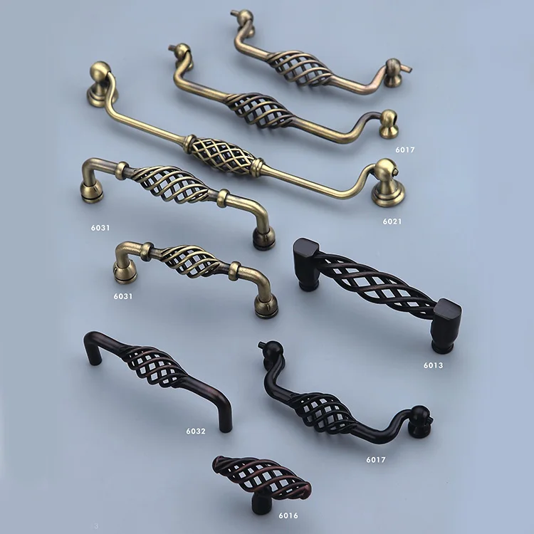 Oriental Style Antique Brass Furniture Handles Iron Birdcage