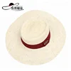 Customized women new style nice flat top straw hat boater hats