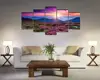Amazing Artwork Canvas Painting Purple Lavender Sea Landscape Picture Printed Canvas Wall Decoration