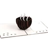 3D Business Travel Customized Holiday Blessing Card Making Coffee Greeting Card