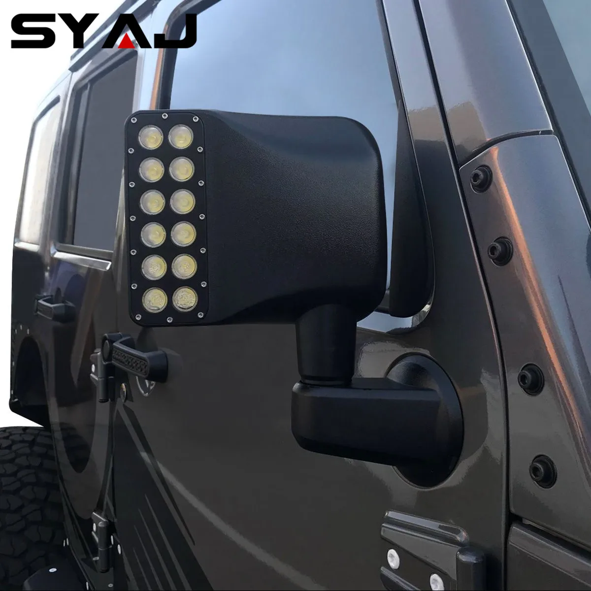 Car Led For Off Road Rear View Mirror With Turn Signal Lights & Drl Side Mirror Lights For Jeep