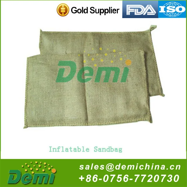 Eco-Friendly Made In China Inflatable Instant Jute Sand Bag for Flood