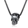 Stylish Halloween Shantou Skull Shape Initial Pendant Stainless Steel Necklace