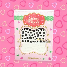 1PC Black White Roses Design Nail Stickers Water Transfer Pattern HCML 019 Kids School Nail Paste