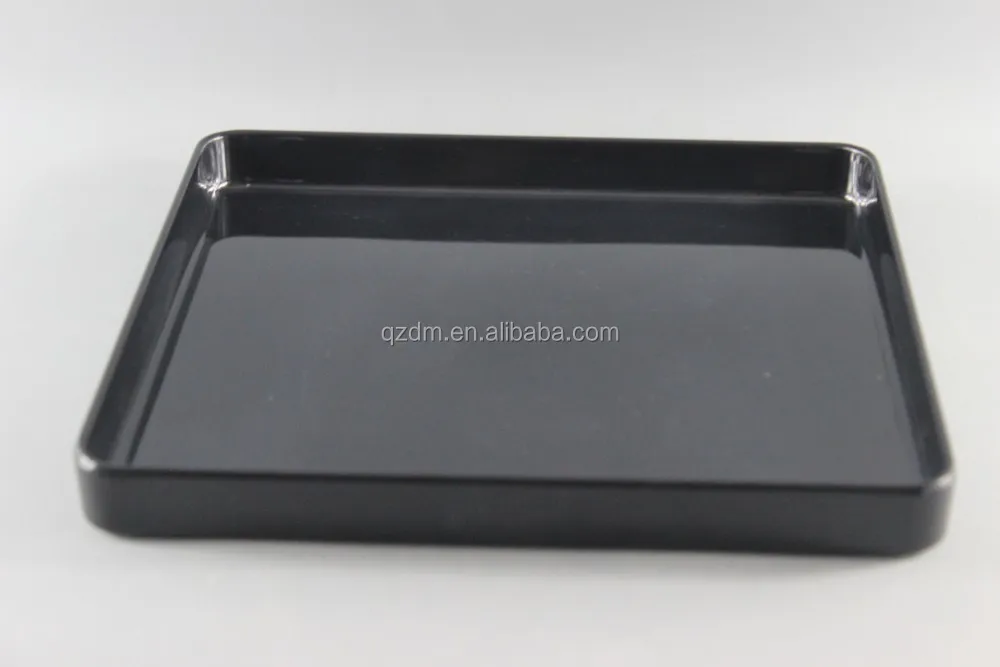 31x31cm Melamine Black Tray/Square Plastic Tray