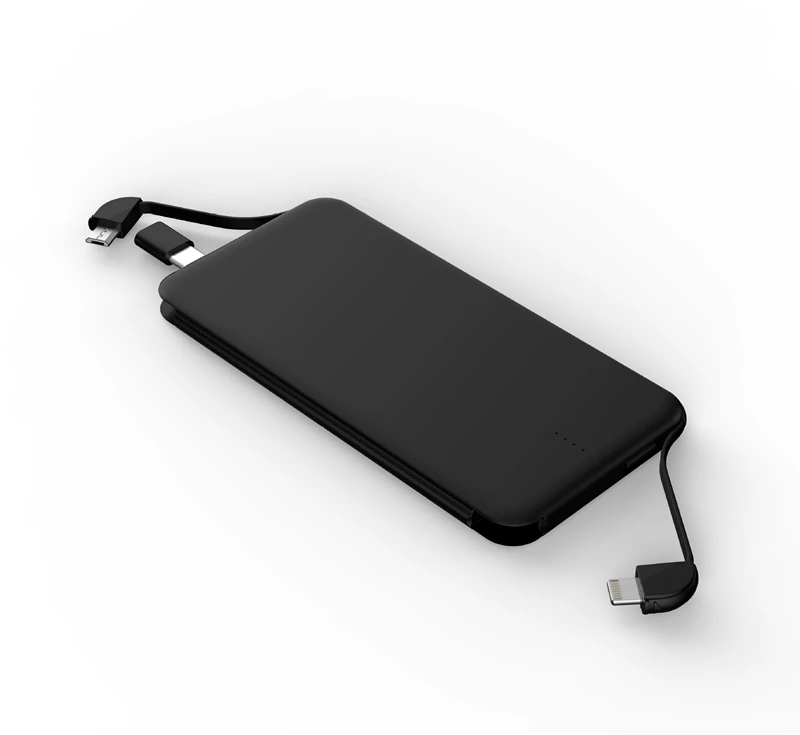 Built In Cable Portable Charger Powerbank For Iphone Android Type C ...