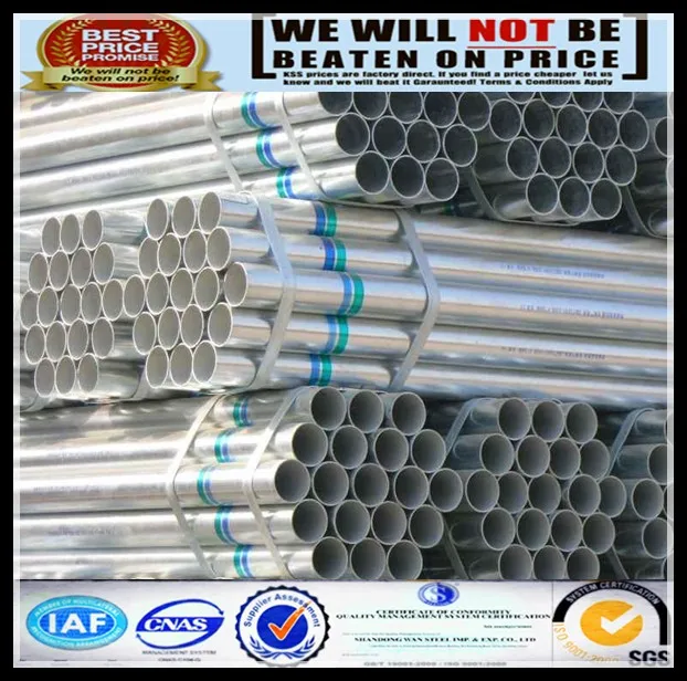Construction material ASTM A53 schedule 40 galvanized steel pipe,GI steel tubes Zn coating 60-400g/m2 with high quality