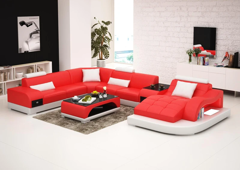 New design genuine leather recliner sofa set modern