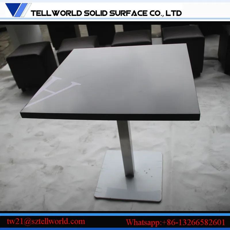 Extended Solid Surface Table Top For Restaurant Table Chairs Set