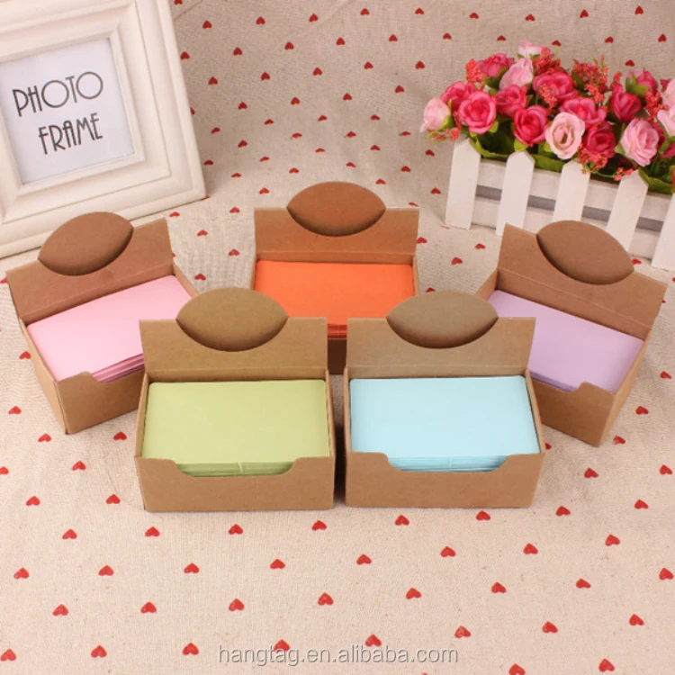 Good Quality Paperboard Custom Brown Name Card Paper Kraft Box Packaging Business Card Paper Box