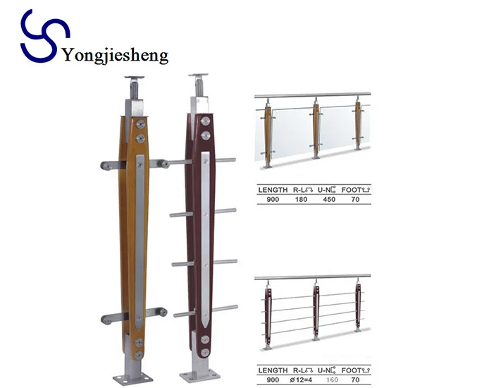 New Design Tempered Glass Stainless steel Railing Stair Balustrade