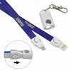 trending item Promotional 2-in-1 Printable Custom USB Chargers cable With Logo Charging data Cable In metal Clips