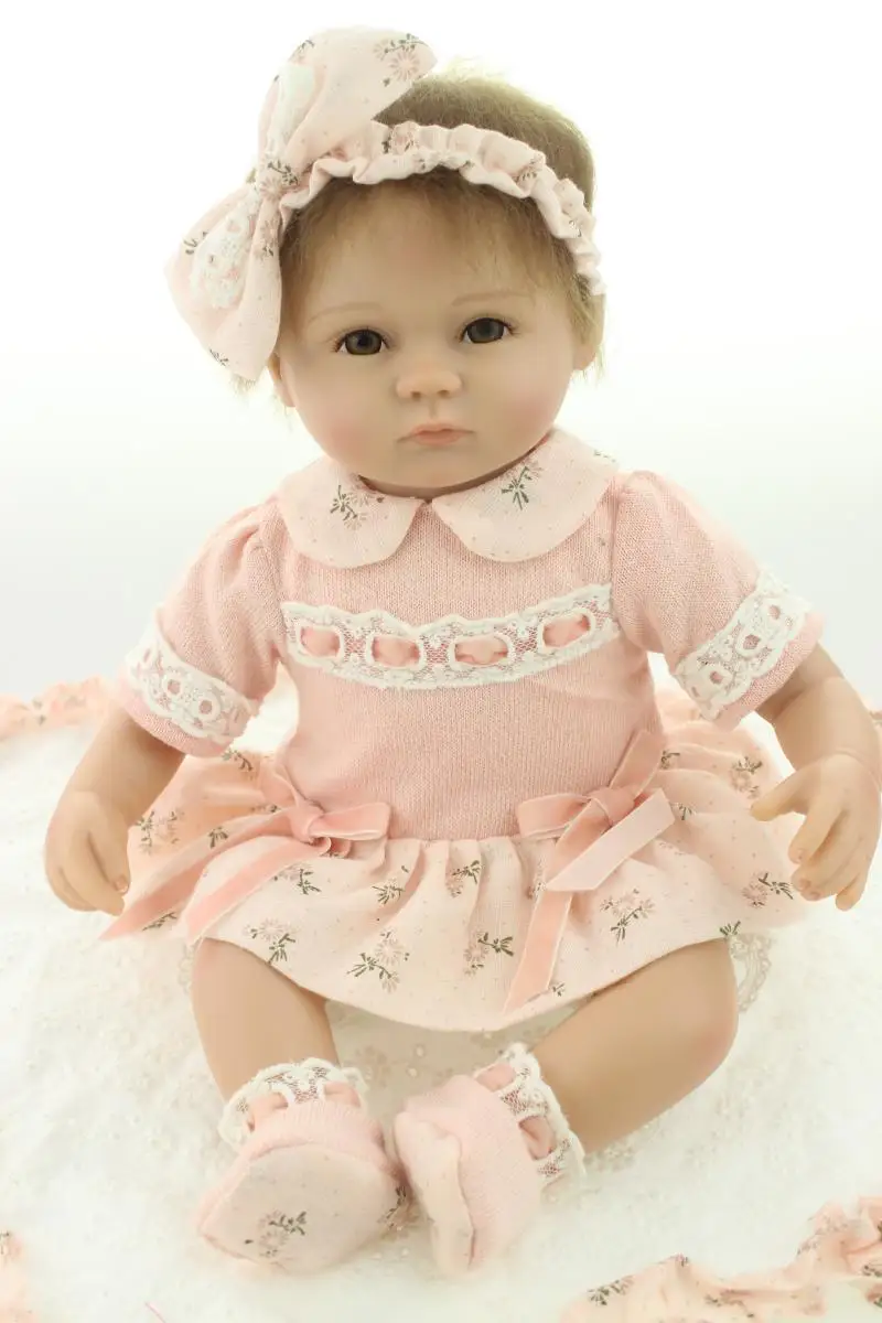 Silicone reborn baby doll toys for girl lifelike 42cm reborn babies play house toy kids child