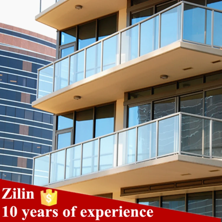 High Quality Aluminum Railings With Gl For Apartment Easy Install Outdoor Balcony Anodized Decorative