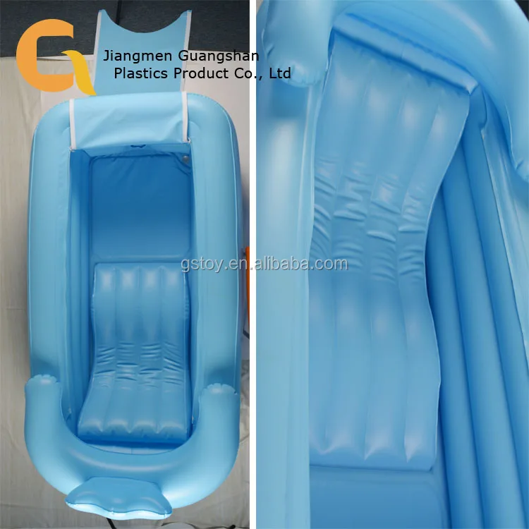 Inflatable Adult Bath Tub Freestanding Blow Up Bathtub With Foldable