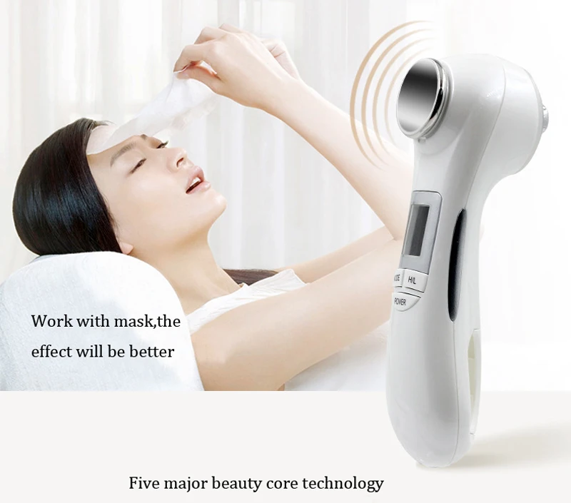 5 In 1 Ultrasonic Face Rf Ems Led Photon Rejuvenation Machine Facial