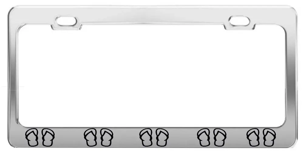 Airstrike Flip Flops License Plate Frame Sandals Car Tag Frame Flip Flop License Plate Frame-30-714 Beach License Plate Holder
