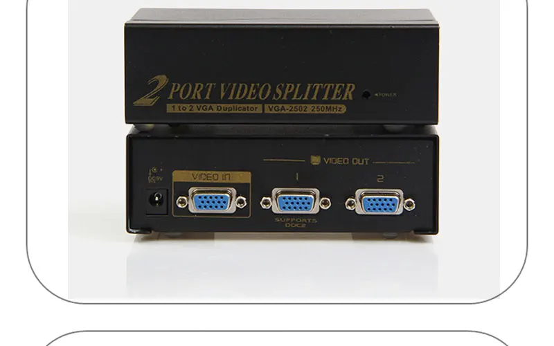 2-port Vga Splitter 1 Pc To 2 Monitors 