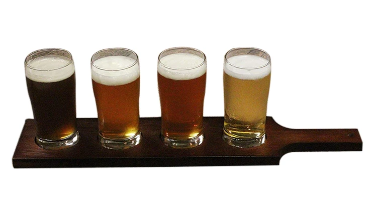 Hot sales wooden wine drink glass holder tray