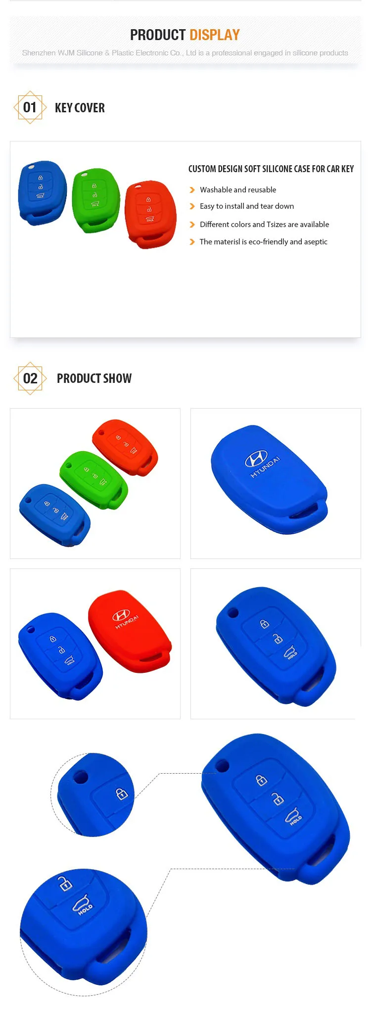 2021 High Quality Universal Intelligent Protective Silicone Remote Case Cover Car Key For Toyota