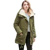 cz38061w Women's Winter Mid Length Thick Warm Faux Lamb Wool Lined Button Jacket Coat Size S-3XL and 9 Colors