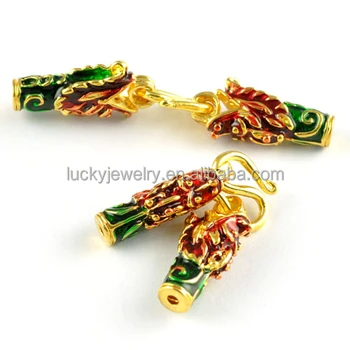 Fashion Jewelry Findings Wholesale Colorful 14k Gold Plated Metal Brass India Brass Enamel Beads ...