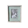 Wood country style rustic desk stand photo frame