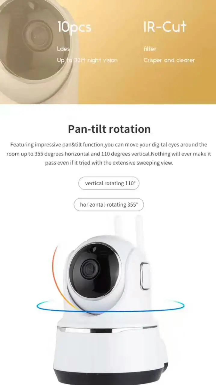 Factory price Smart Camera HD ants webcam mini 720P IP camera P2P Full HD Spy Clock