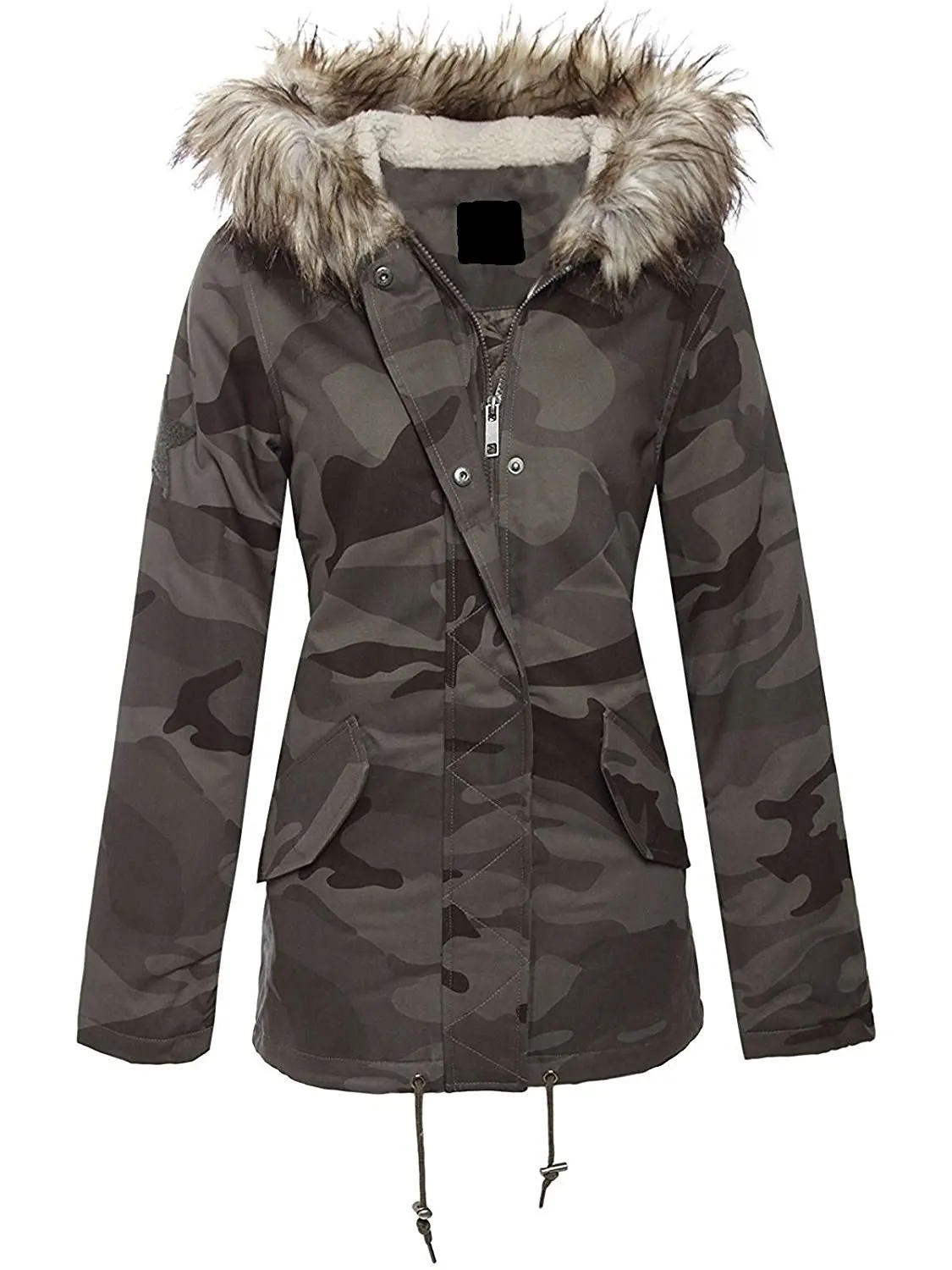 Cromoncent Mens Outwear Hoodie Down Coat Stand Collar Casual Parkas Jacket