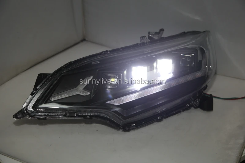 Full led headlight For HONDA for Fit Jazz 2014-2016 year  Black Housing JC