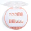 fengshangmei Pink Shiny Glitter Airbrush Nail Tips